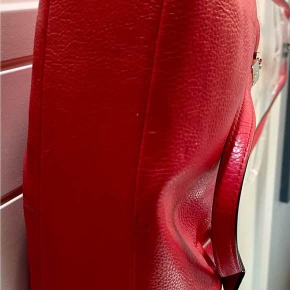 COACH SATCHEL, ORANGE WITH SILVER HARDWARE - Picture 2 of 6